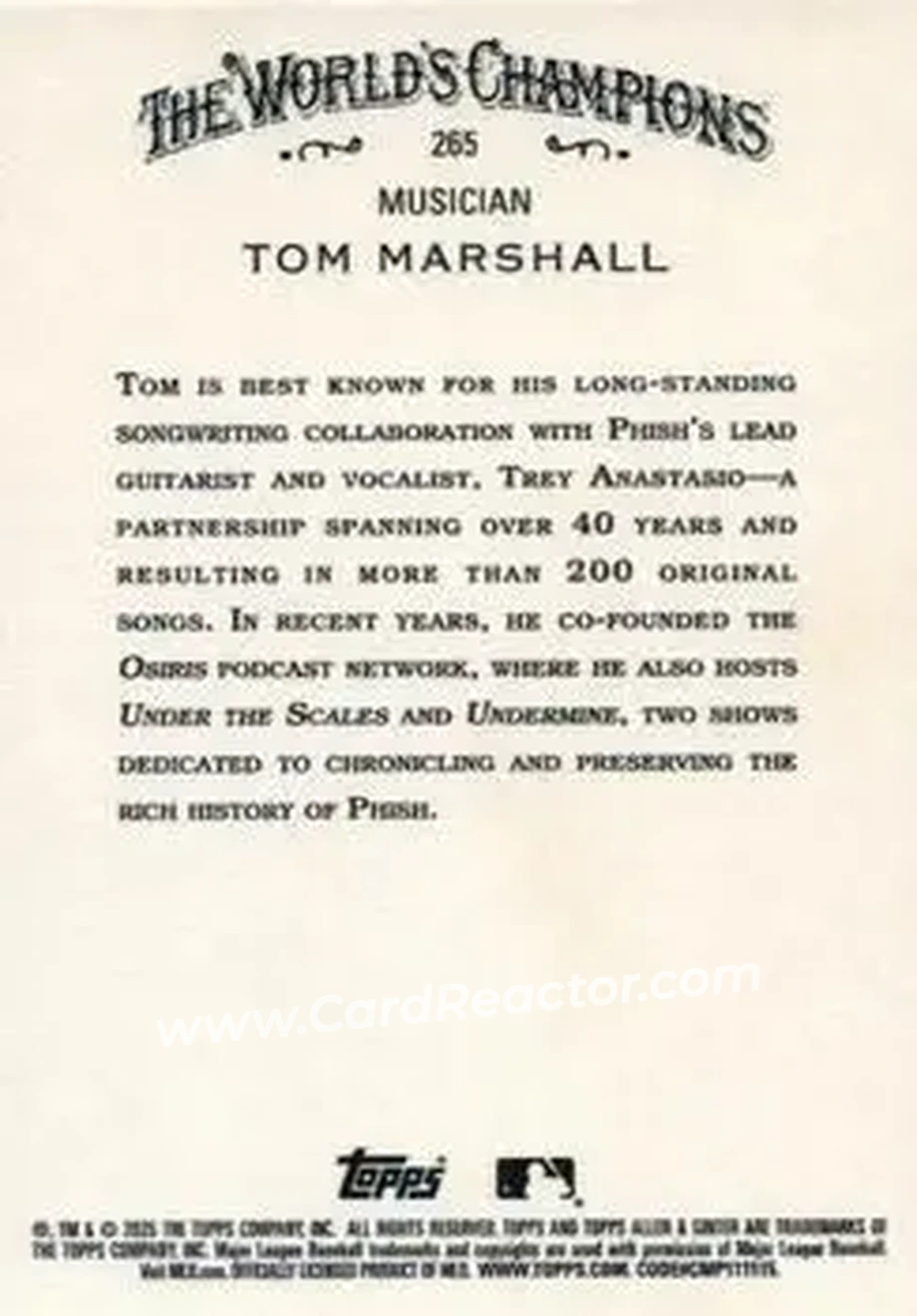 Back of Tom Marshall