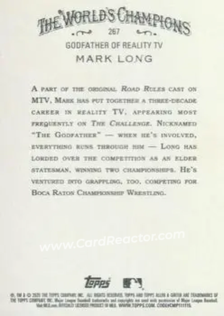 Back of Mark Long