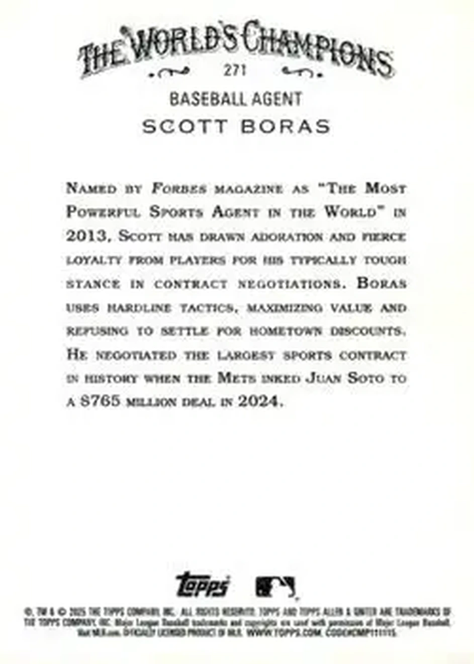 Back of Scott Boras