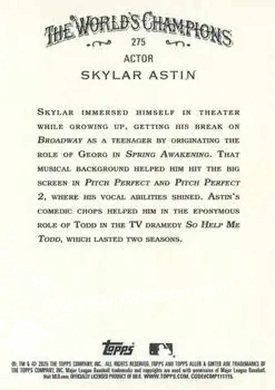 Back of Skylar Astin