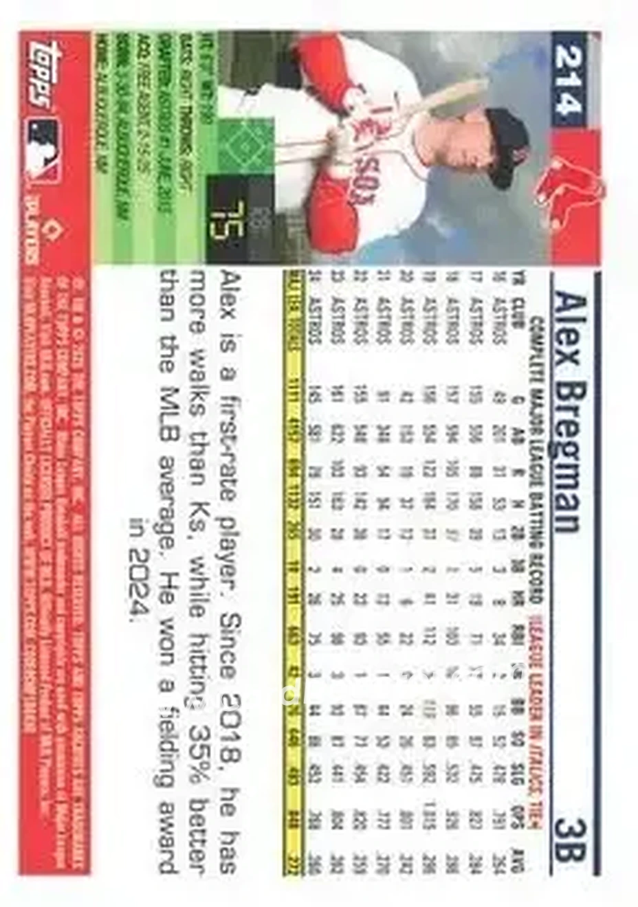 Back of Alex Bregman