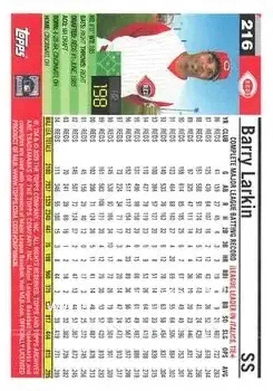 Back of Barry Larkin