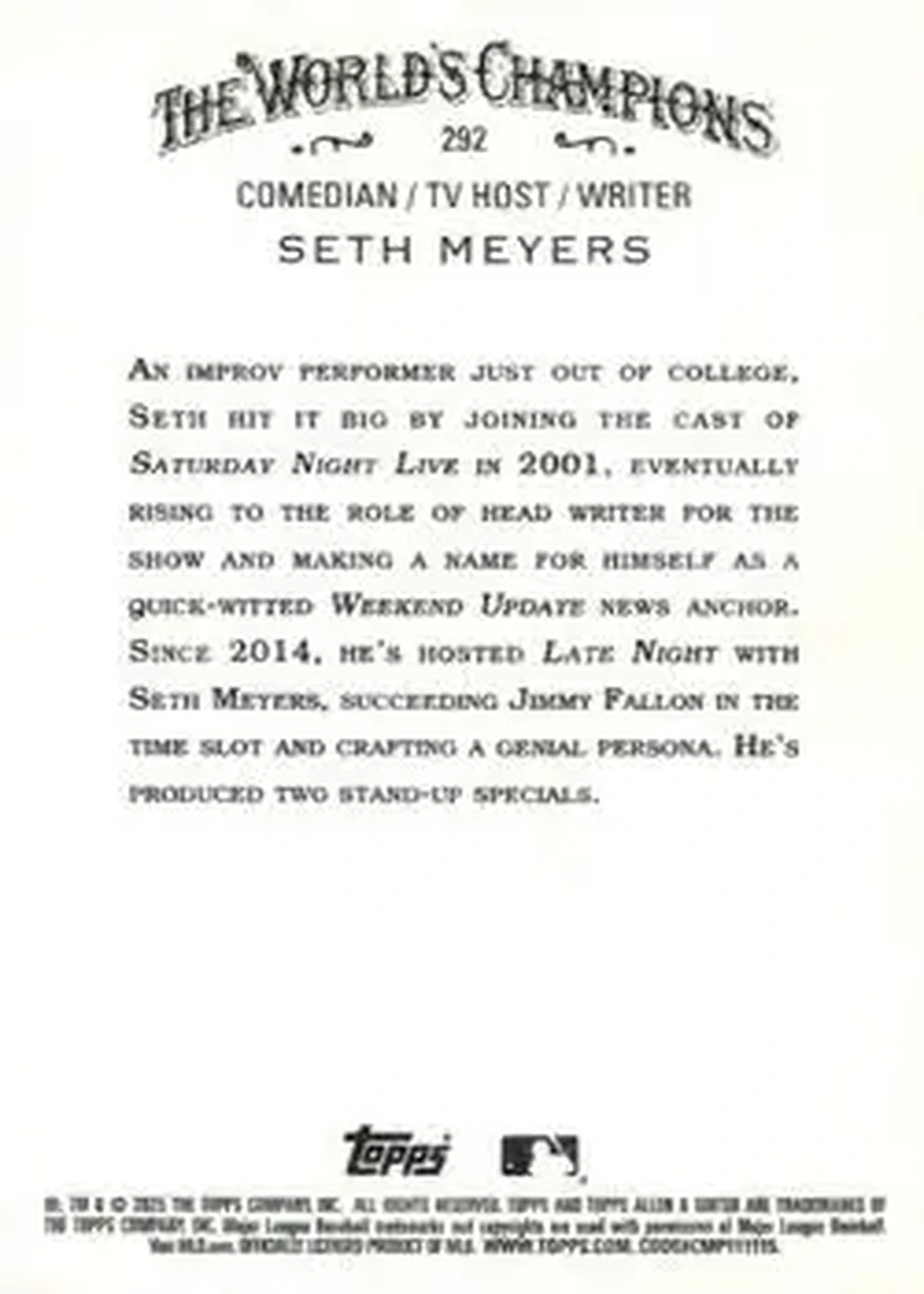 Back of Seth Meyers