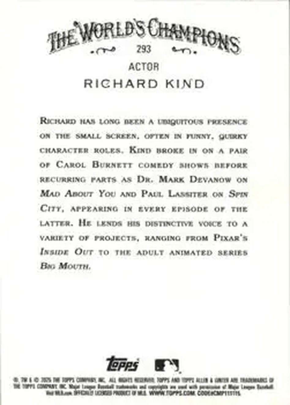 Back of Richard Kind
