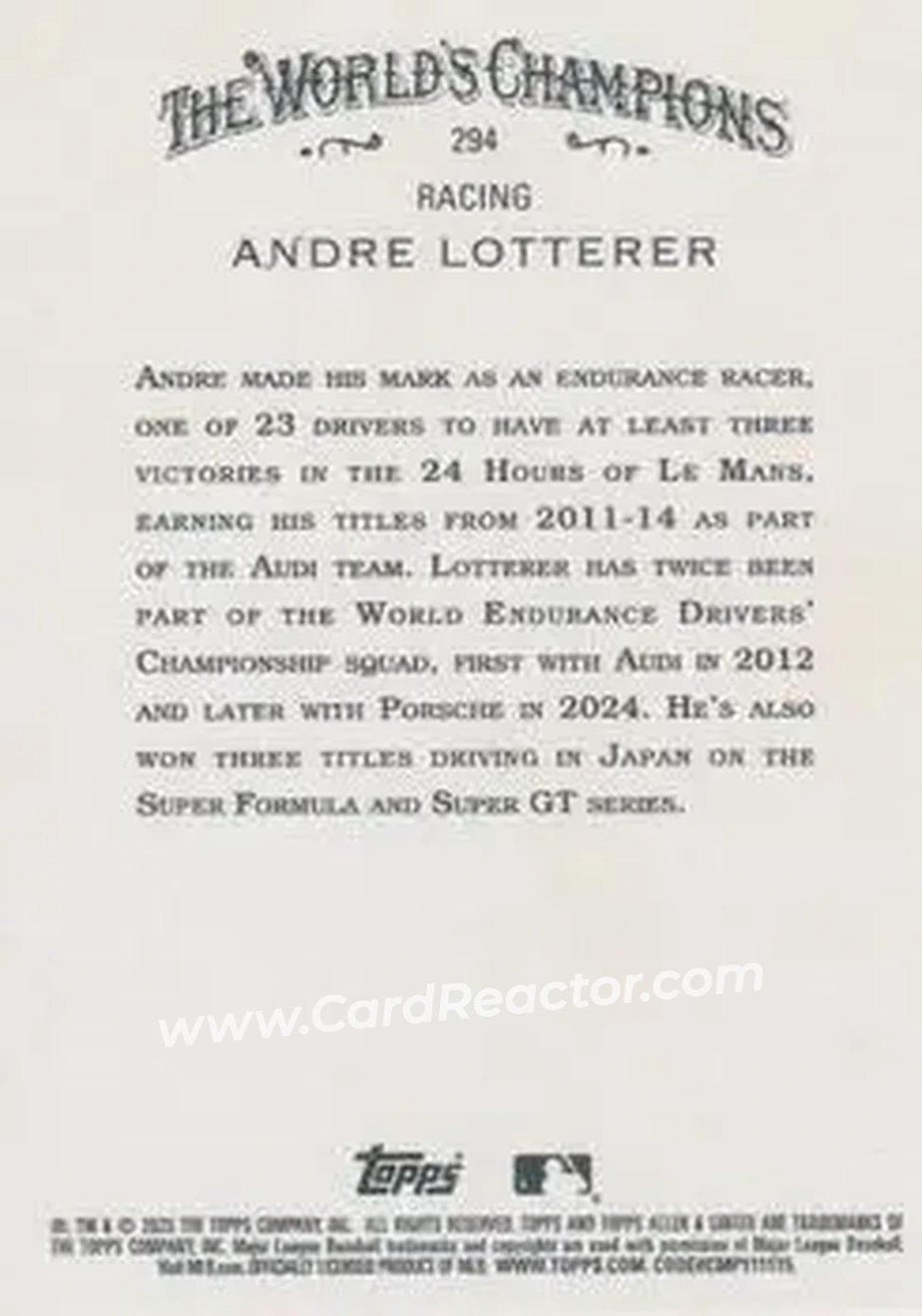 Back of Andre Lotterer
