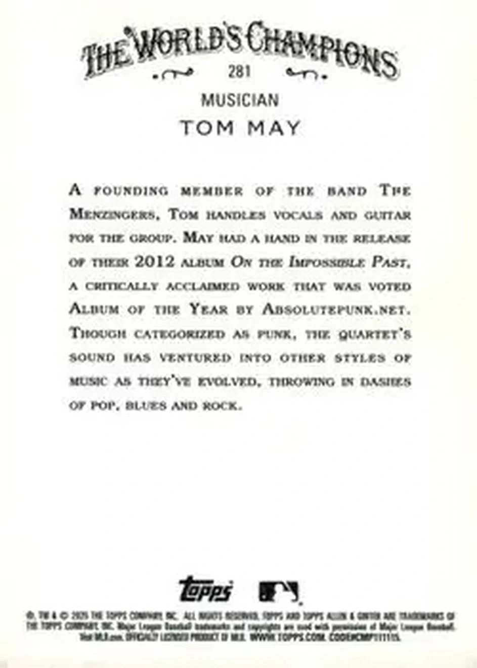 Back of Tom May