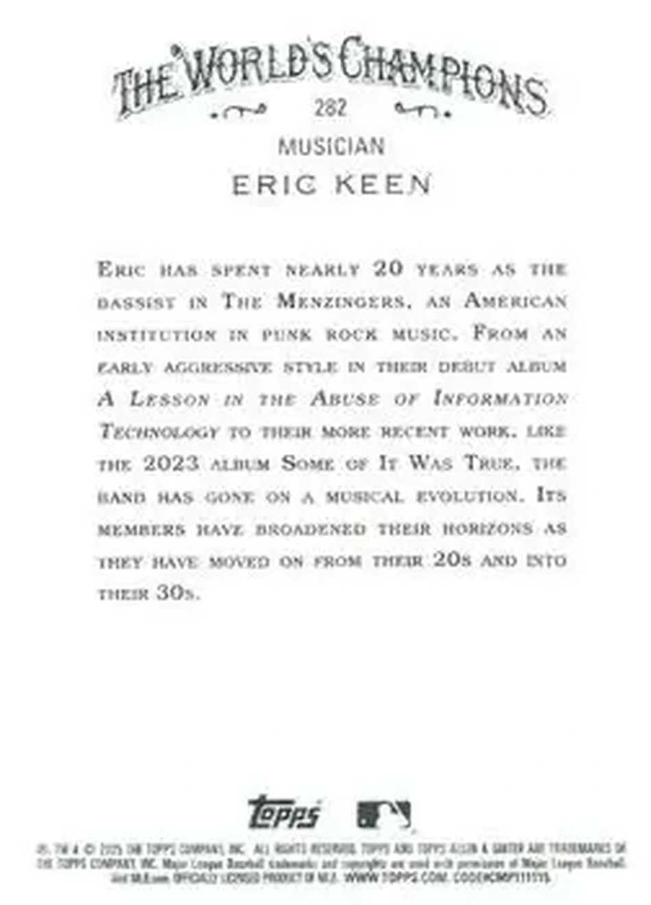 Back of Eric Keen