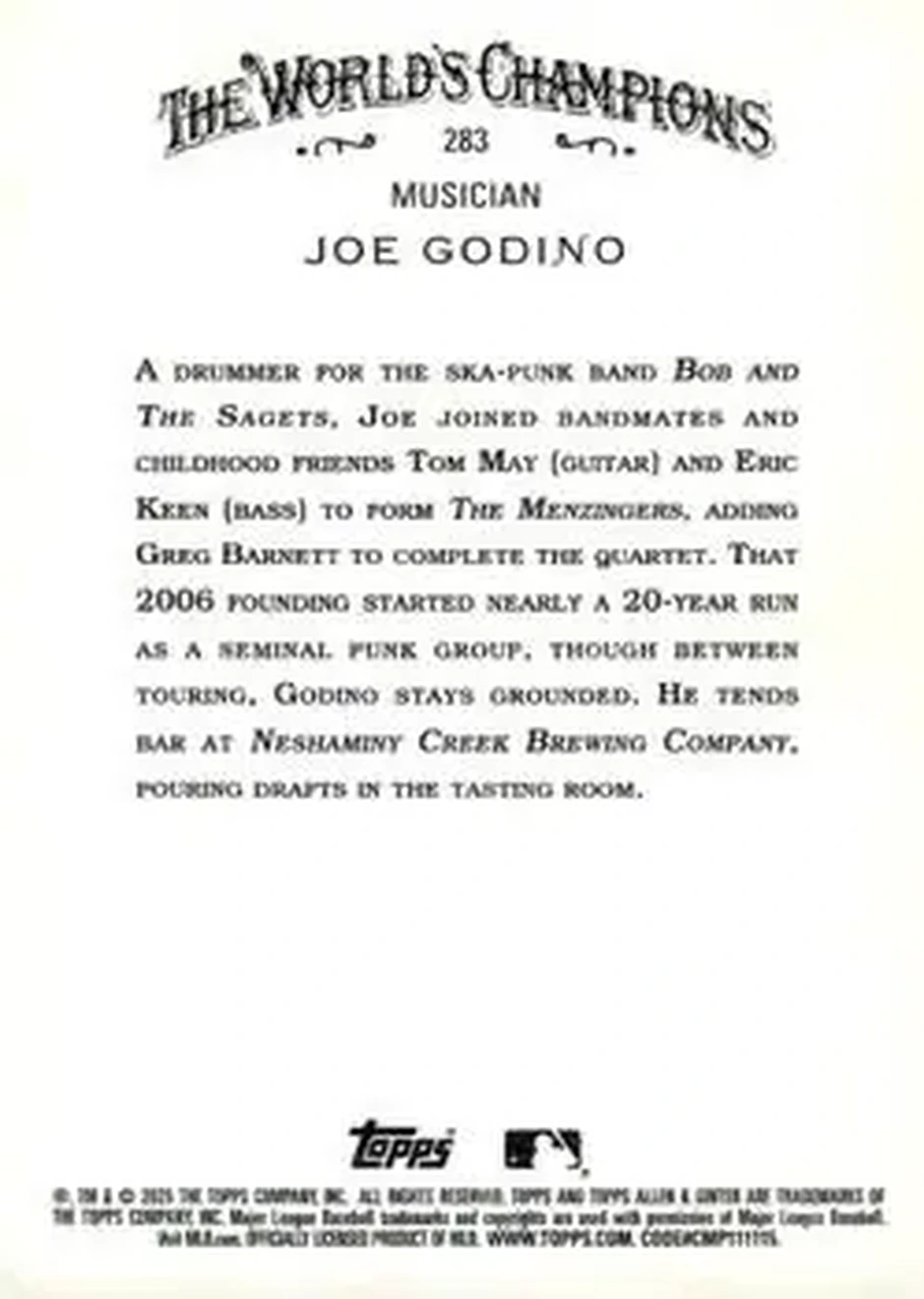 Back of Joe Godino