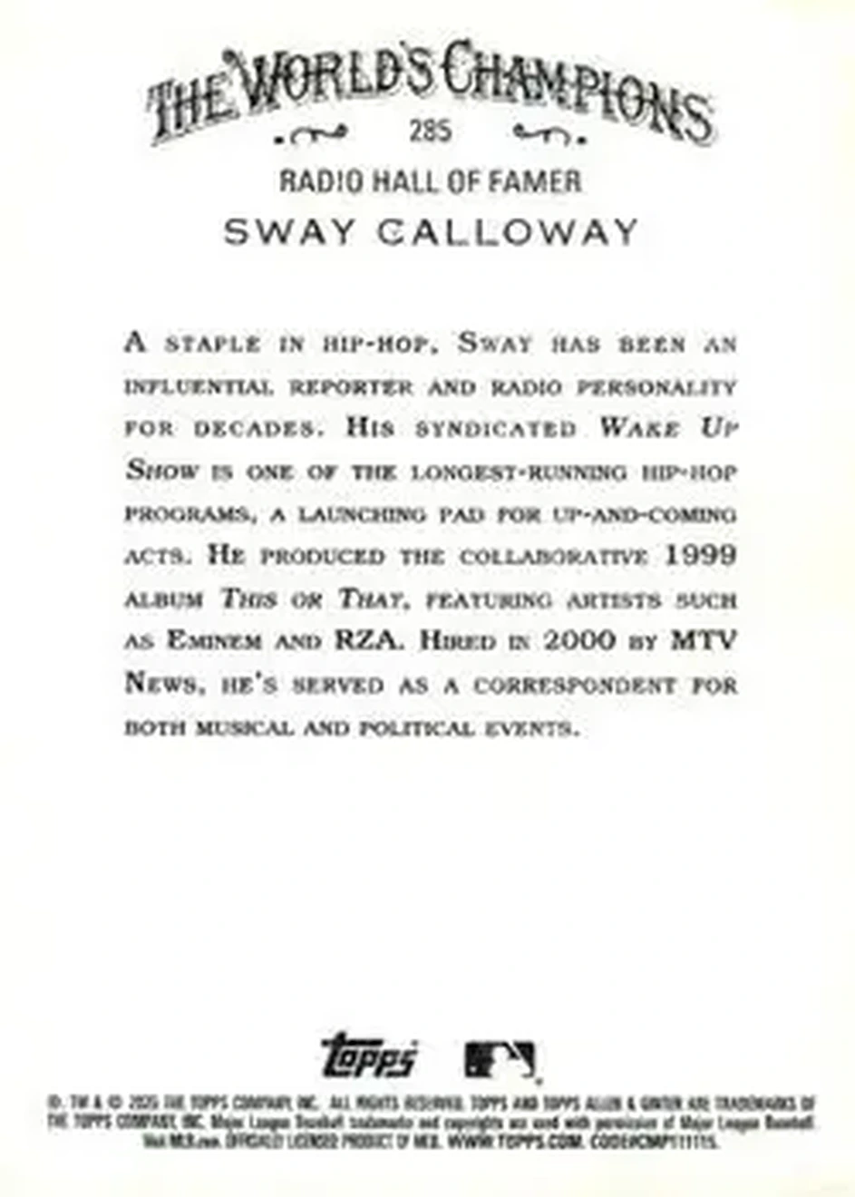 Back of Sway Calloway