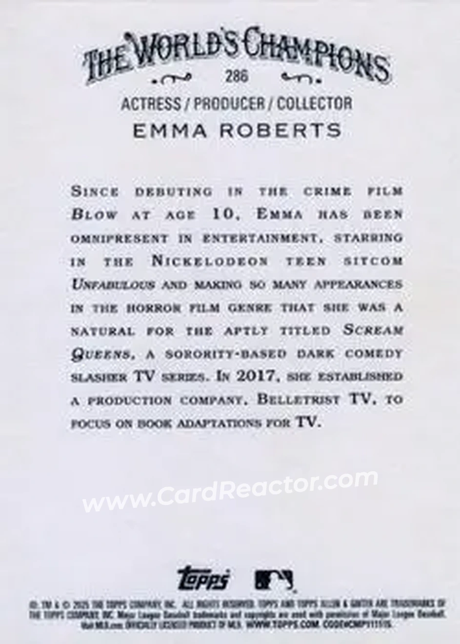 Back of Emma Roberts