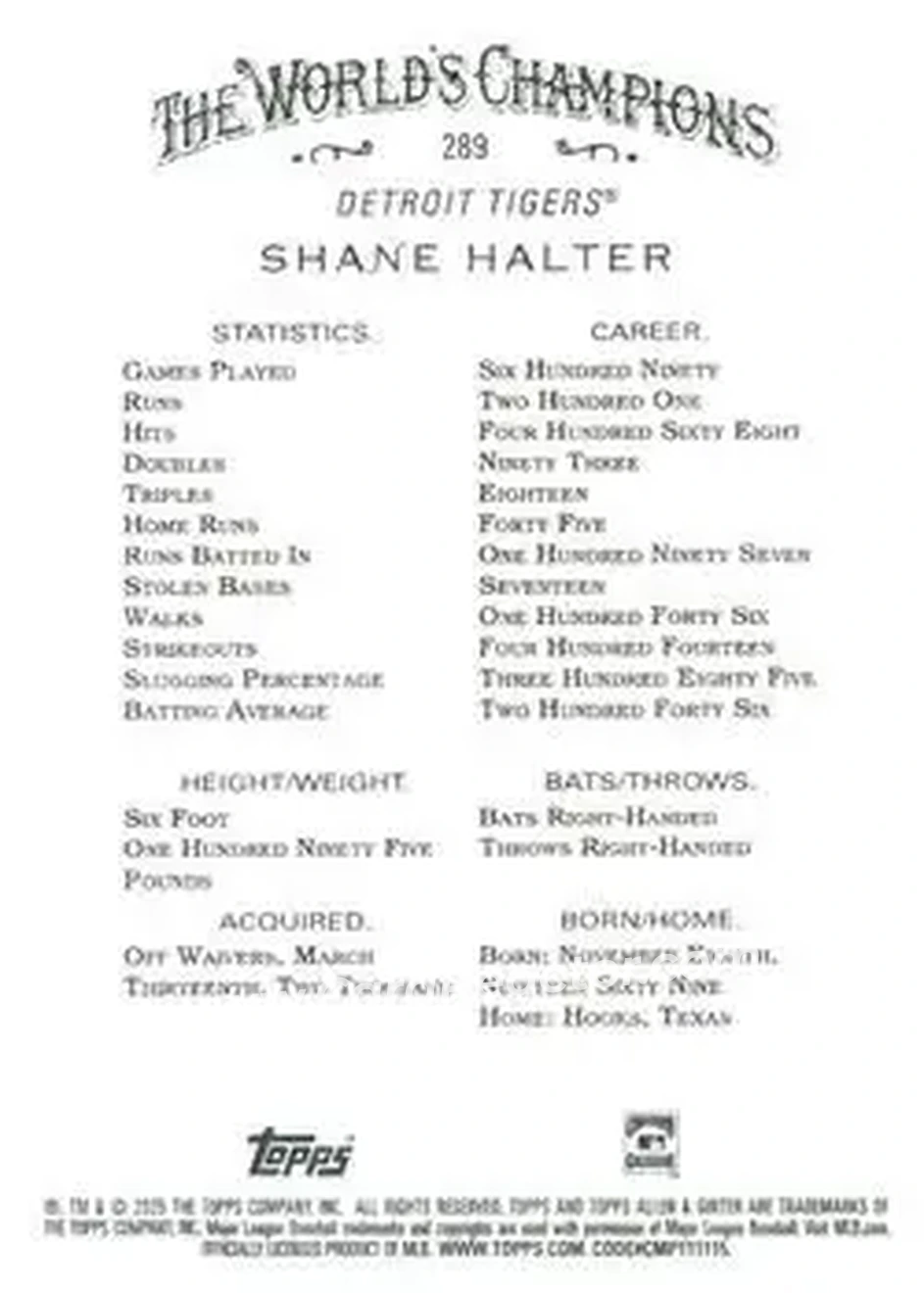 Back of Shane Halter