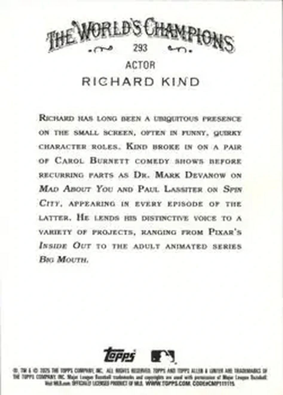 Back of Richard Kind