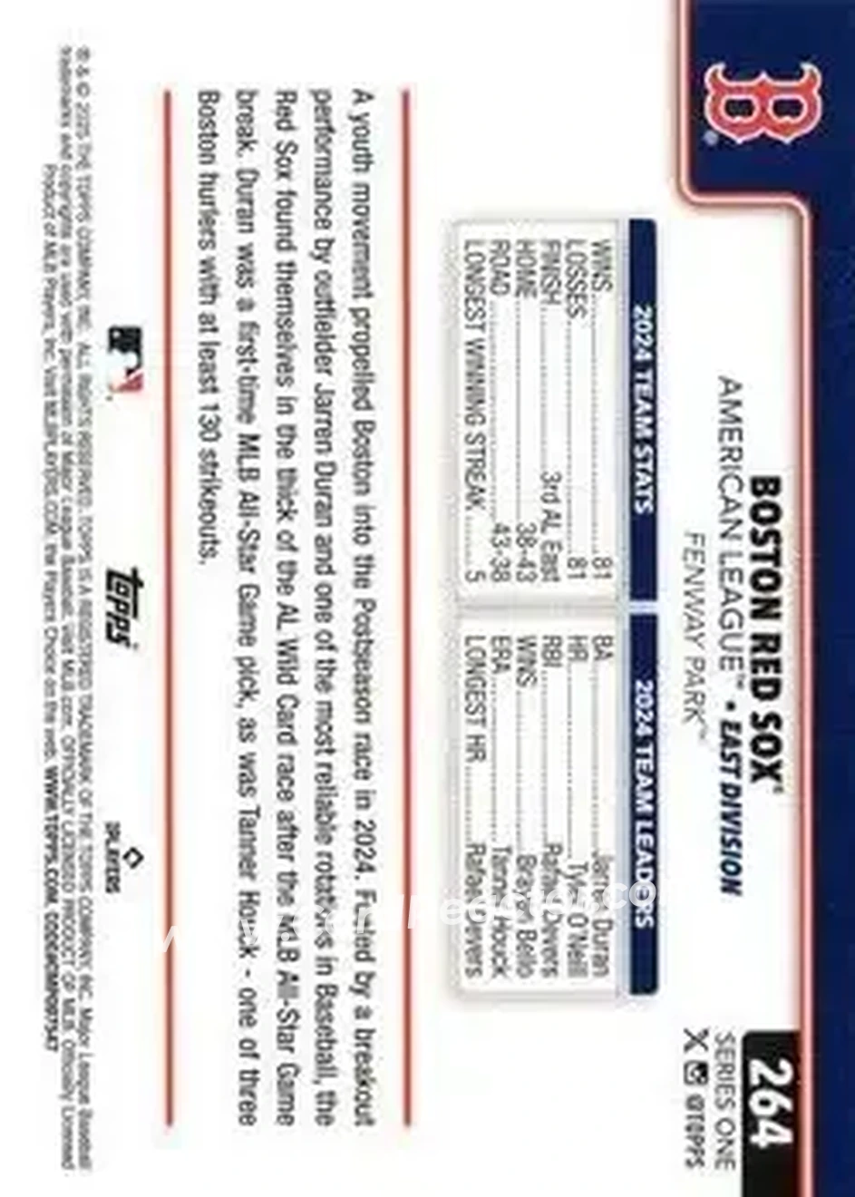 Back of Card #264
