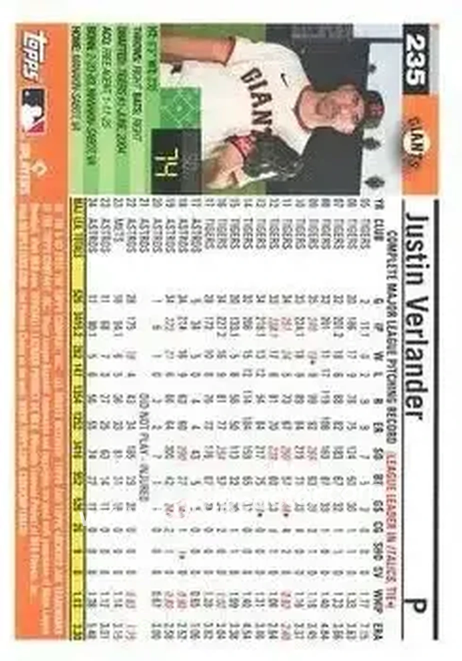 Back of Justin Verlander
