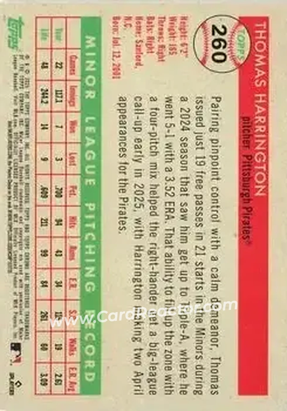 Back of Thomas Harrington