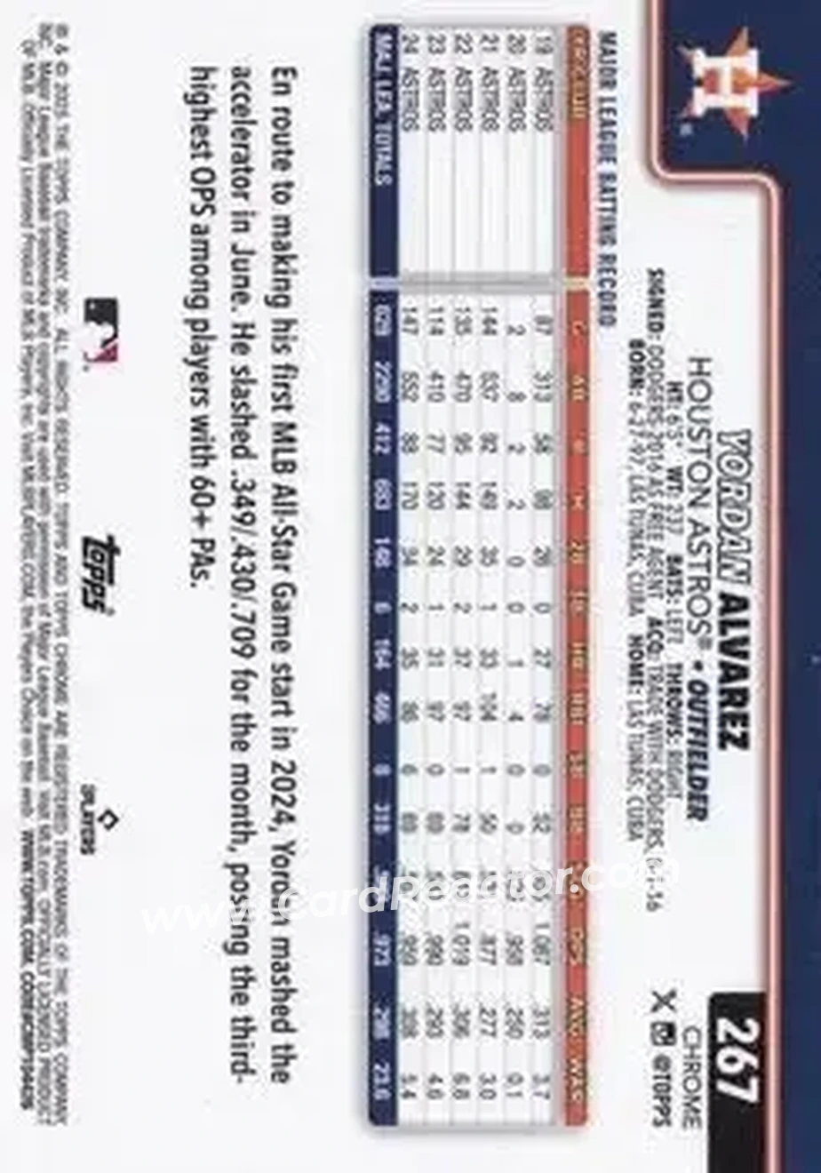 Back of Yordan Alvarez