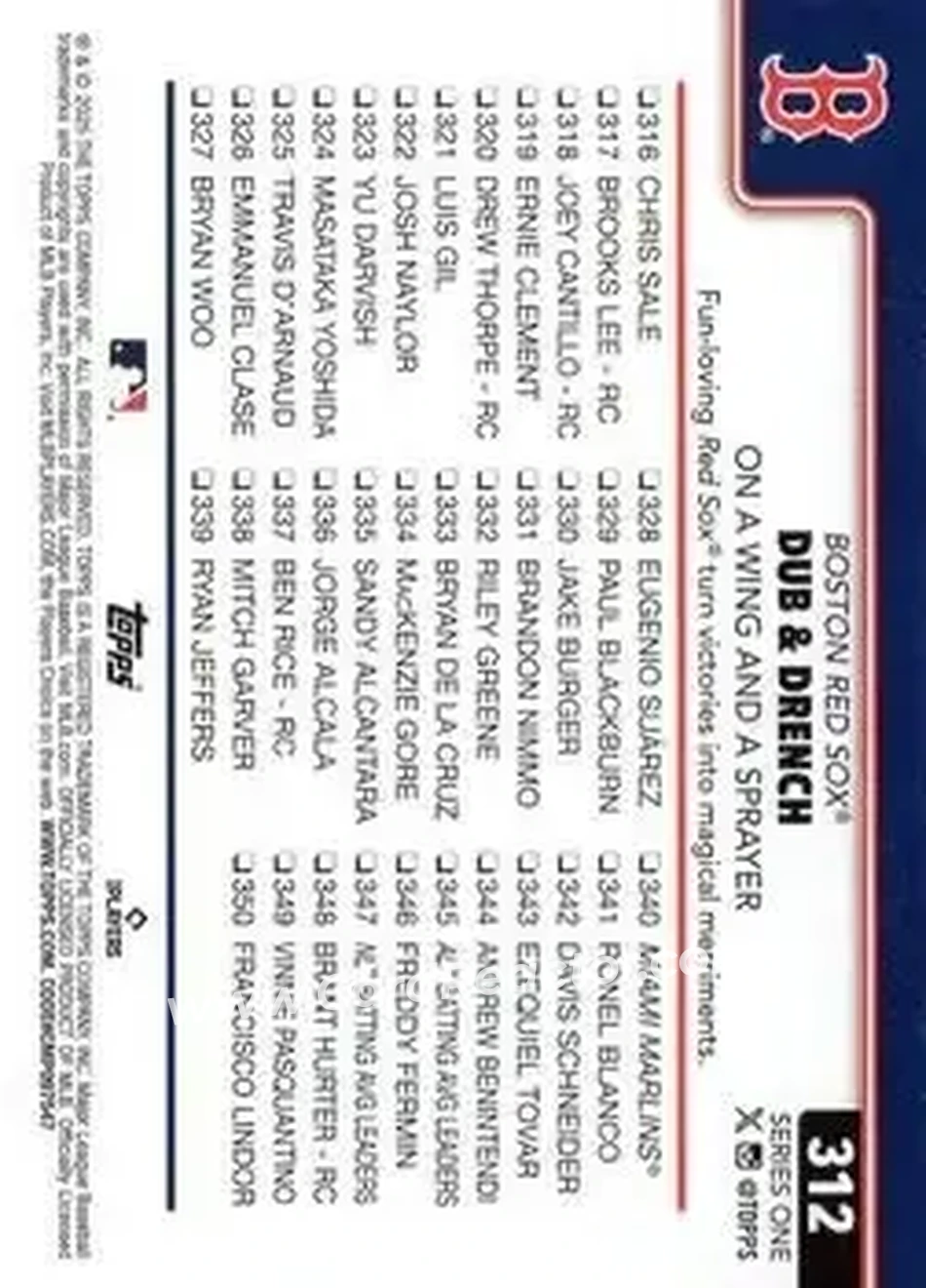 Back of Card #312