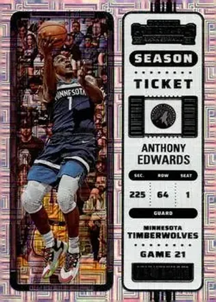 2022-23 Panini Contenders #2 - Anthony Edwards - Minnesota Timberwolves