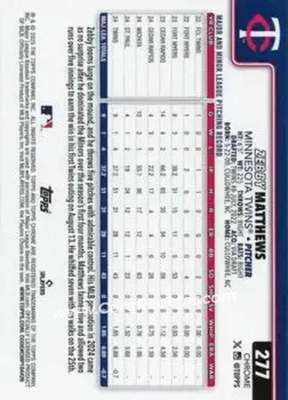 Back of Zebby Matthews
