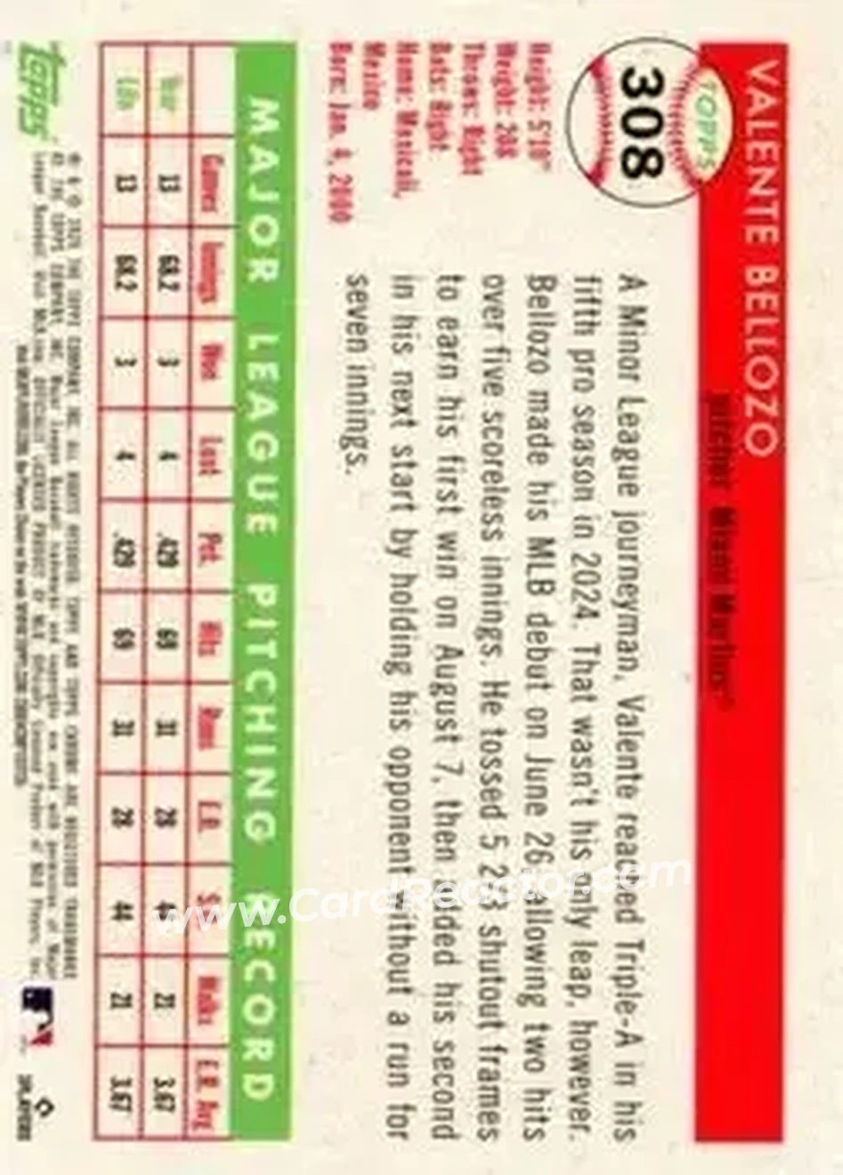 Back of Valente Bellozo