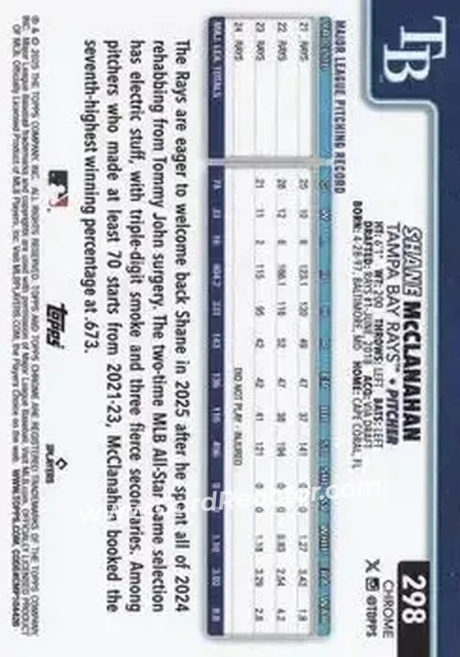 Back of Shane McClanahan