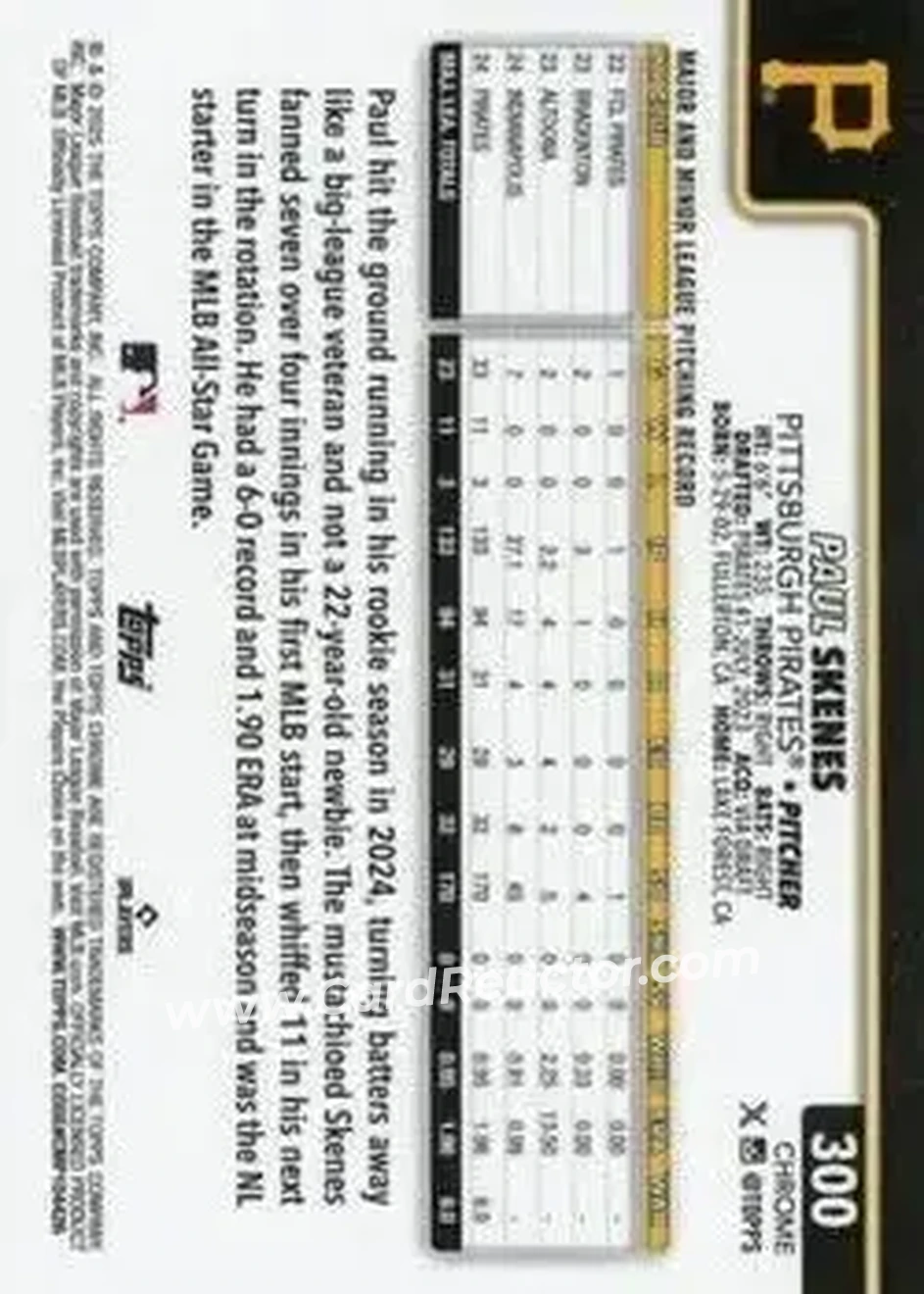 Back of Paul Skenes
