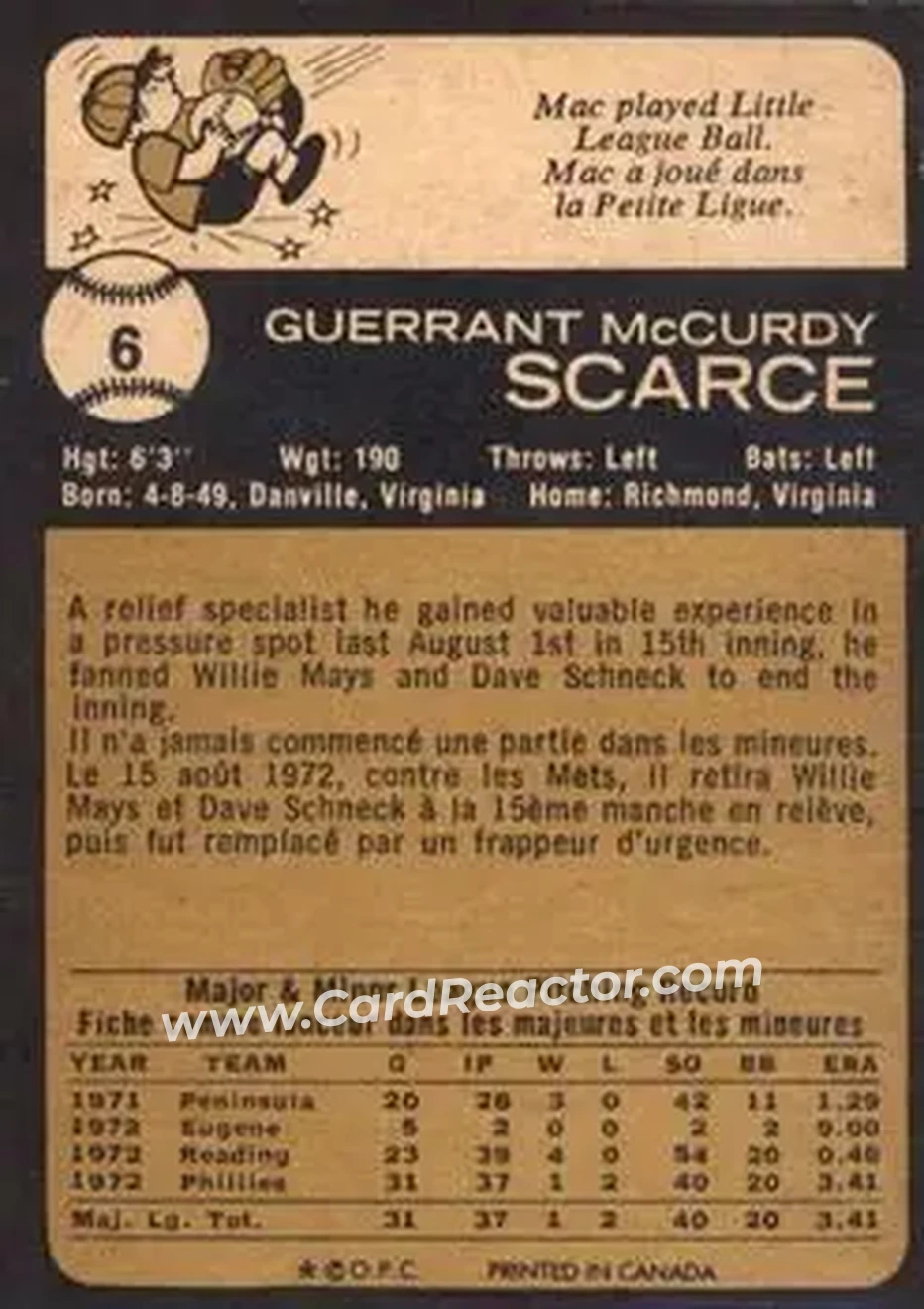 Back of Mac Scarce