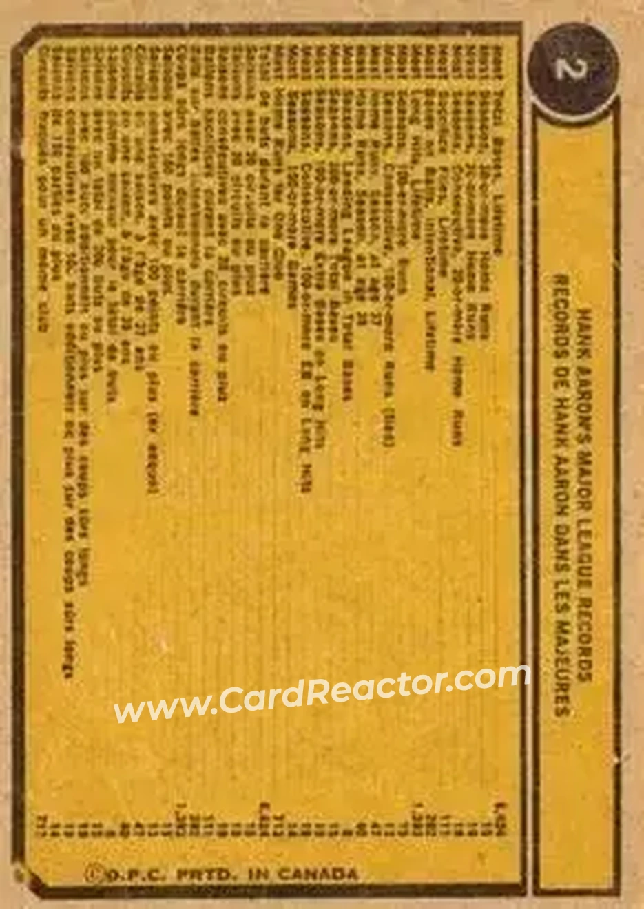 Back of Card #2