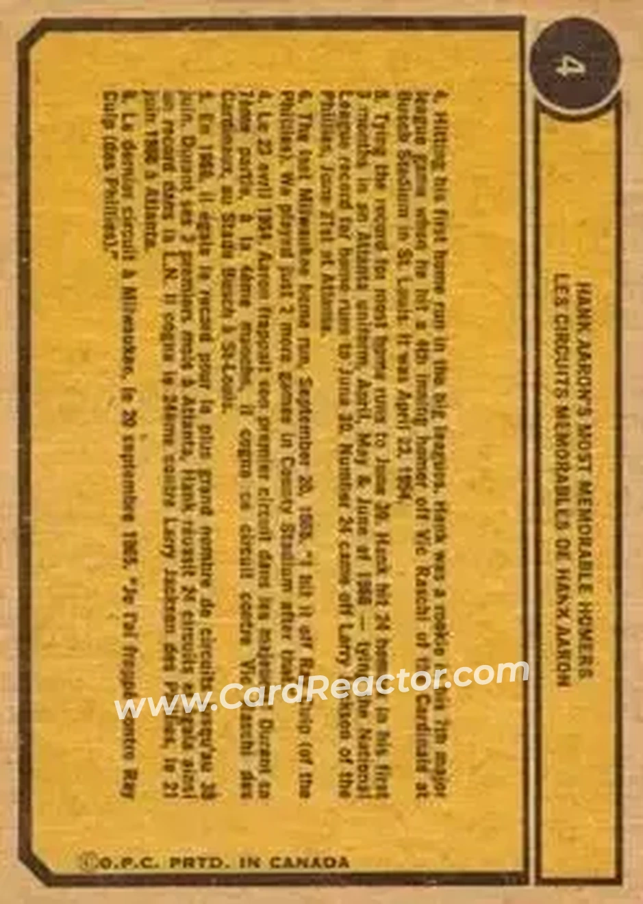 Back of Card #4