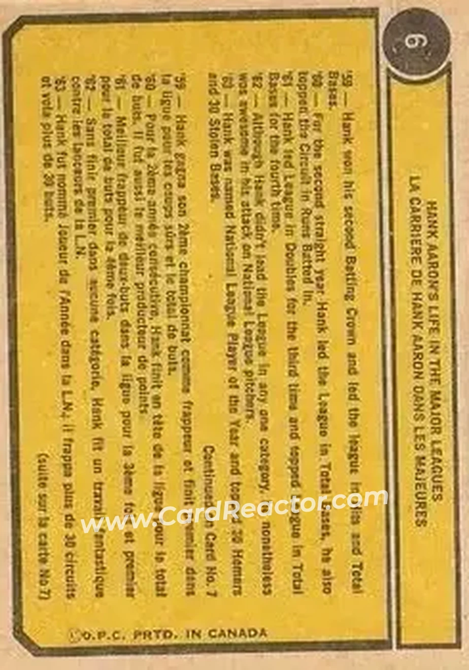 Back of Card #6