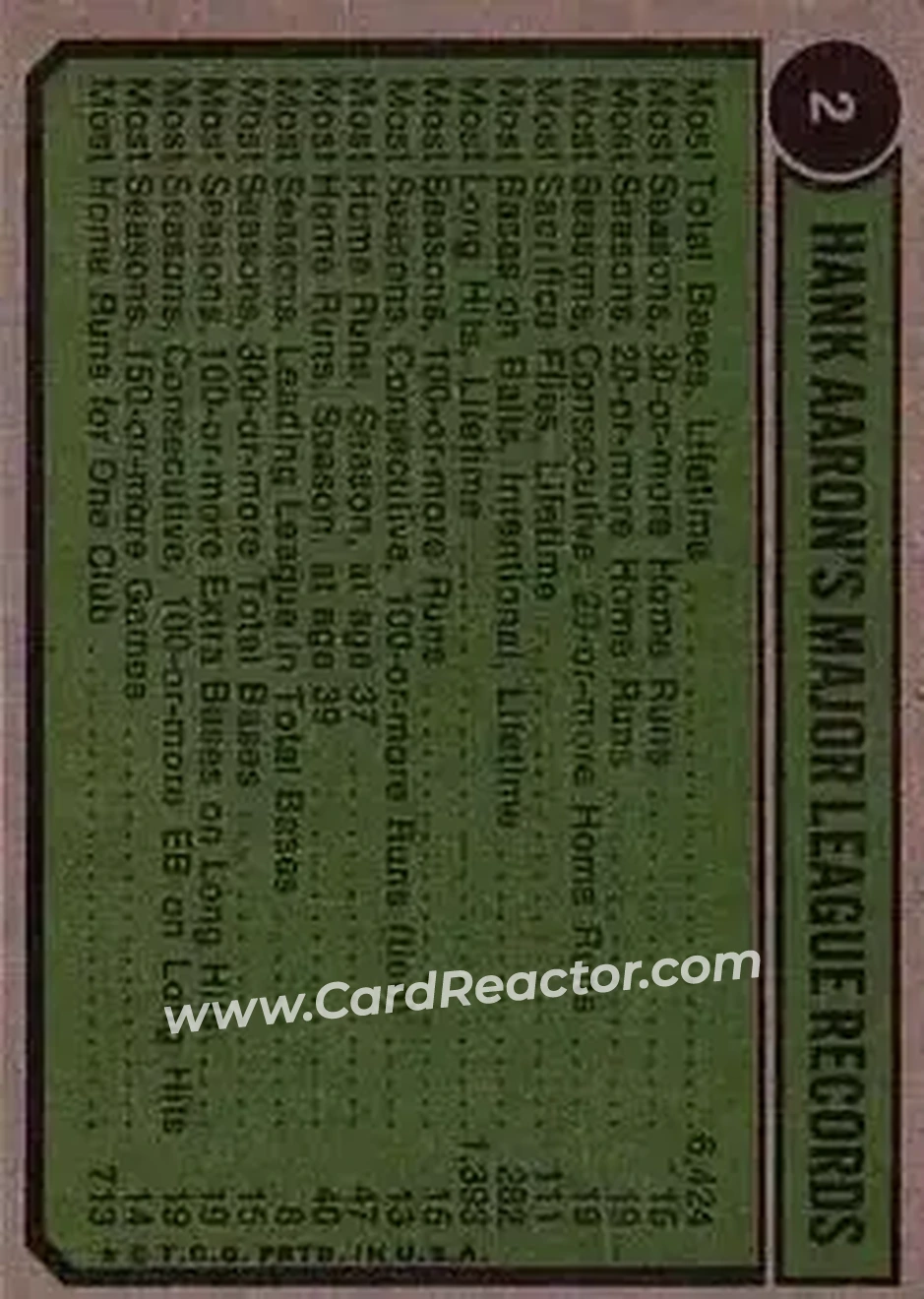 Back of Card #2