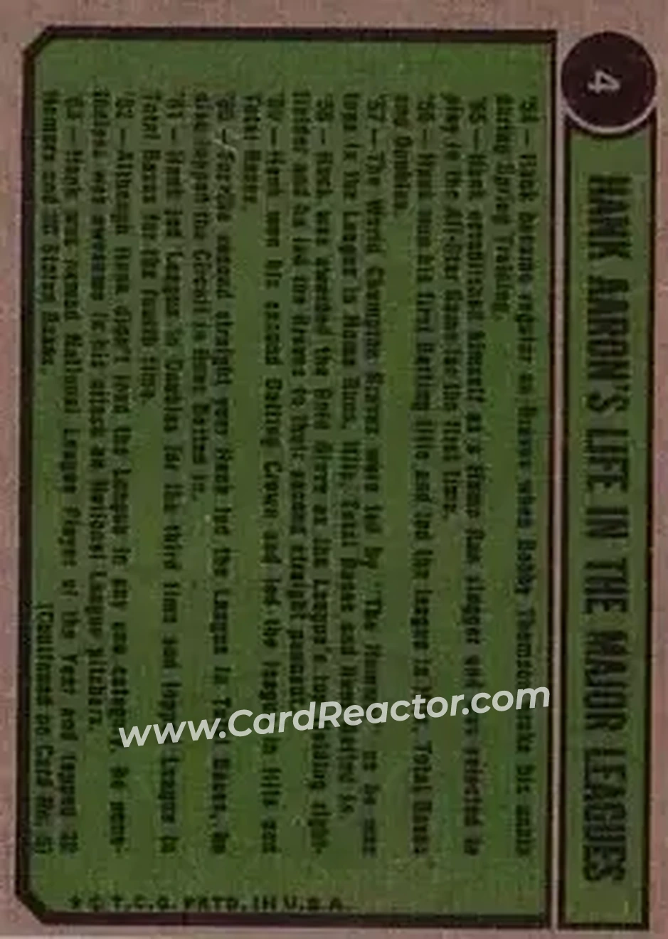 Back of Card #4