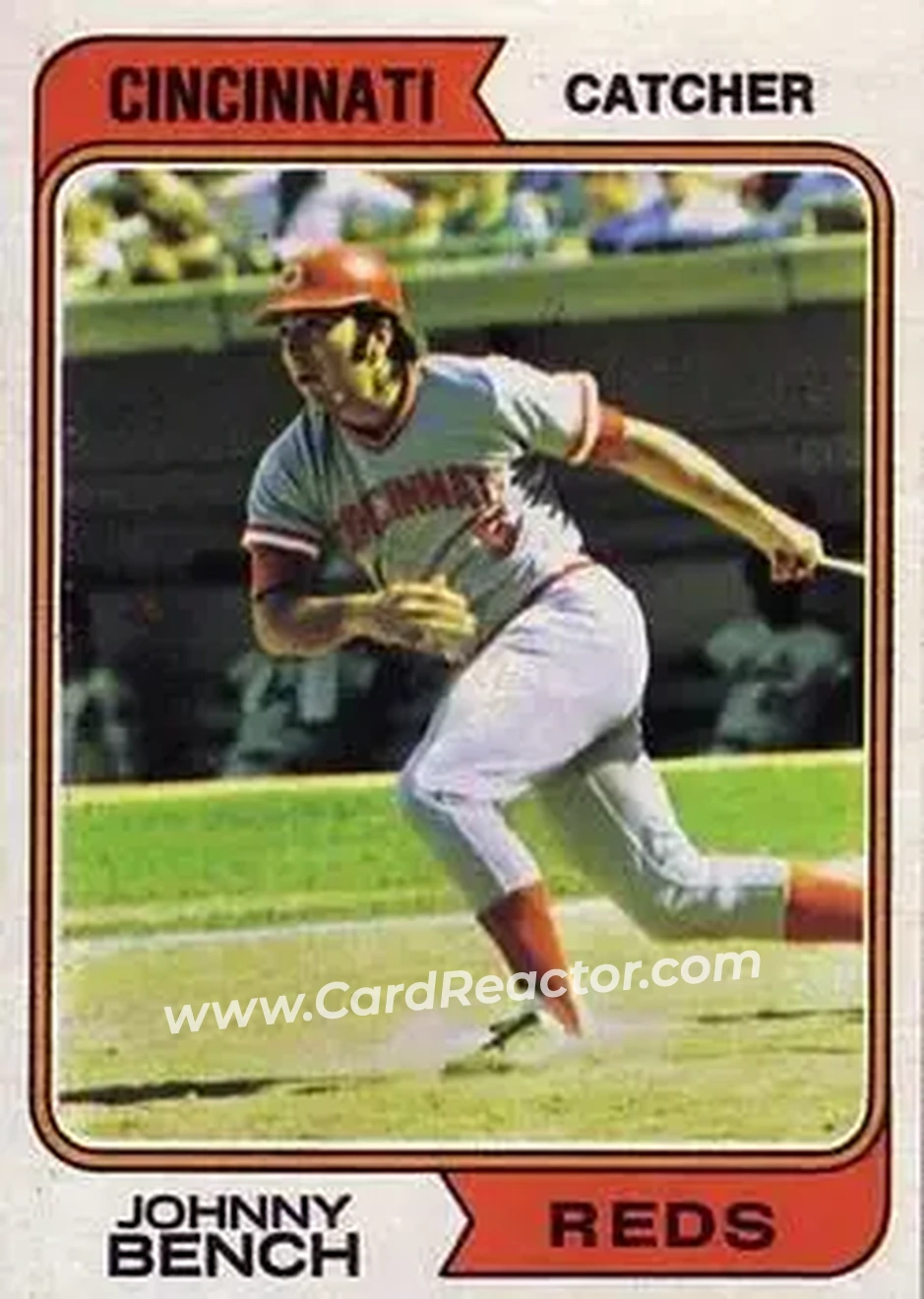Front of Johnny Bench
