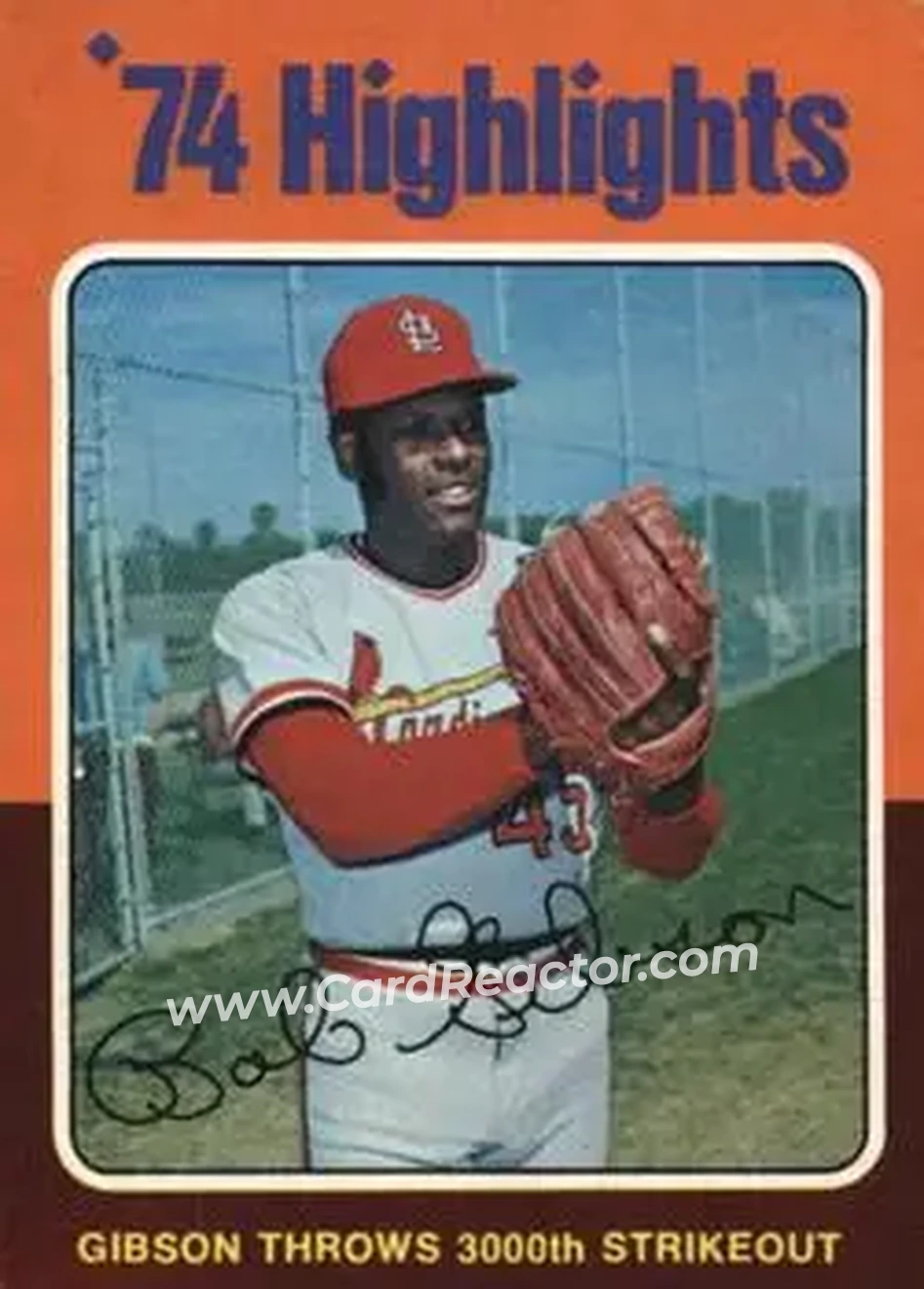 Front of Bob Gibson