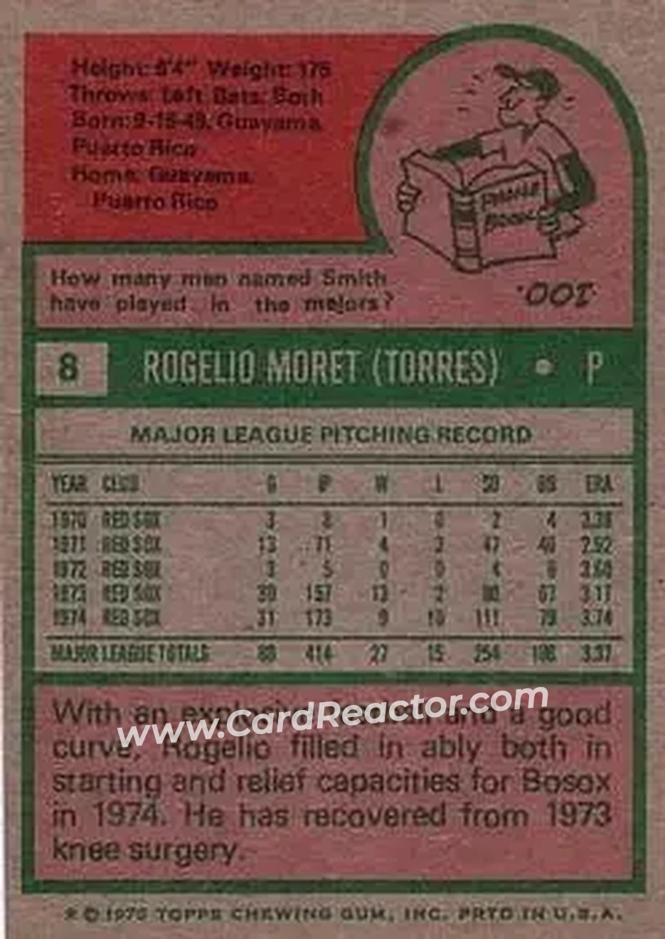 Back of Rogelio Moret