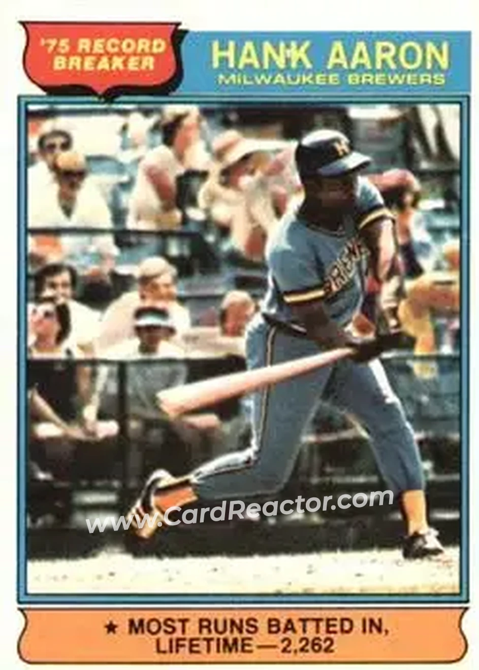 Front of Hank Aaron