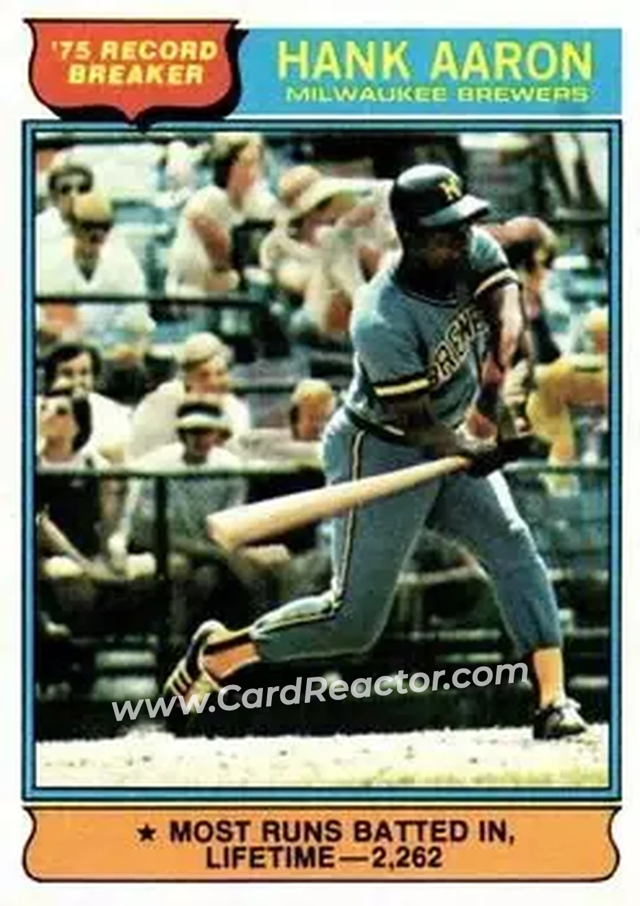 Front of Hank Aaron