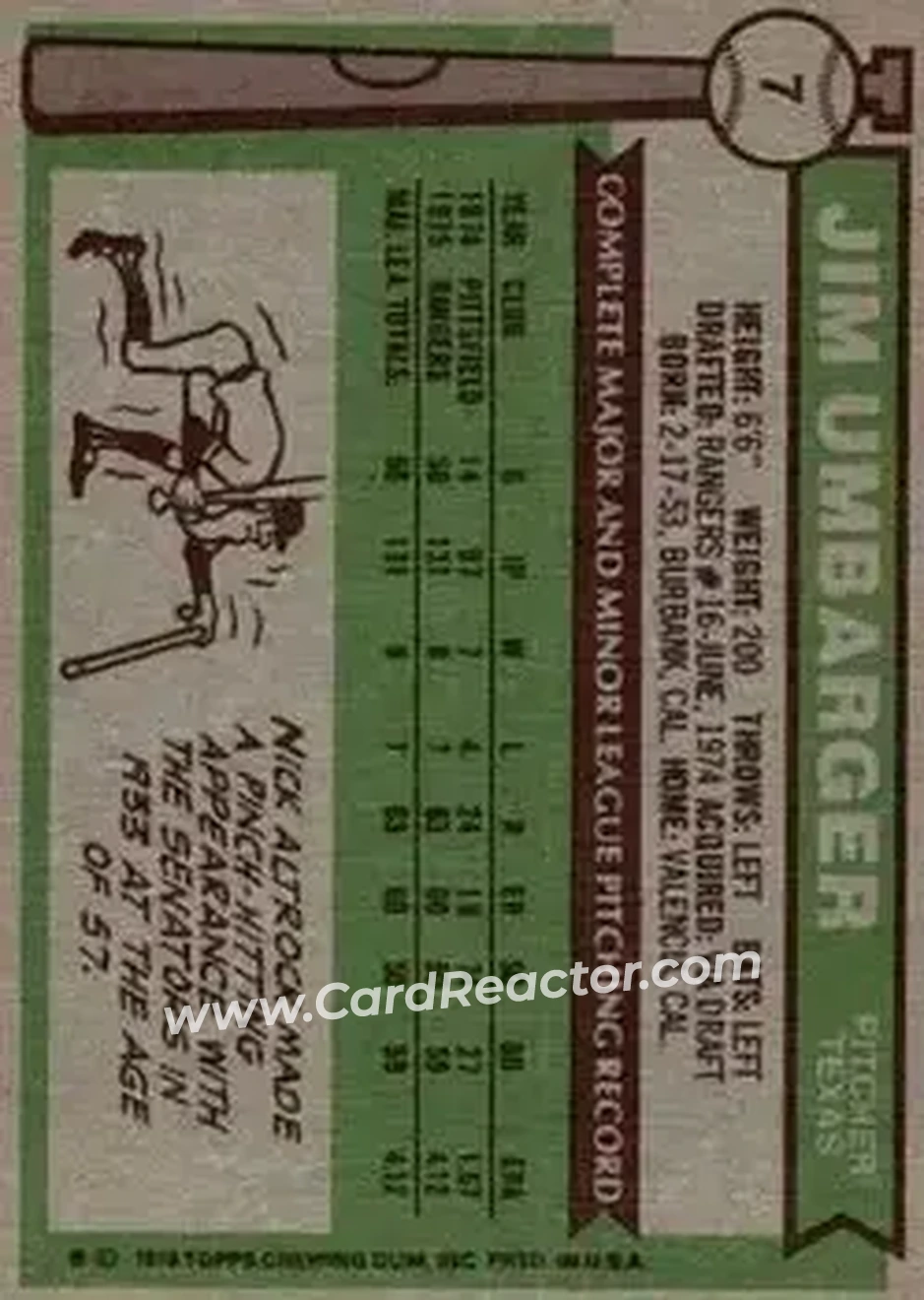 Back of Jim Umbarger