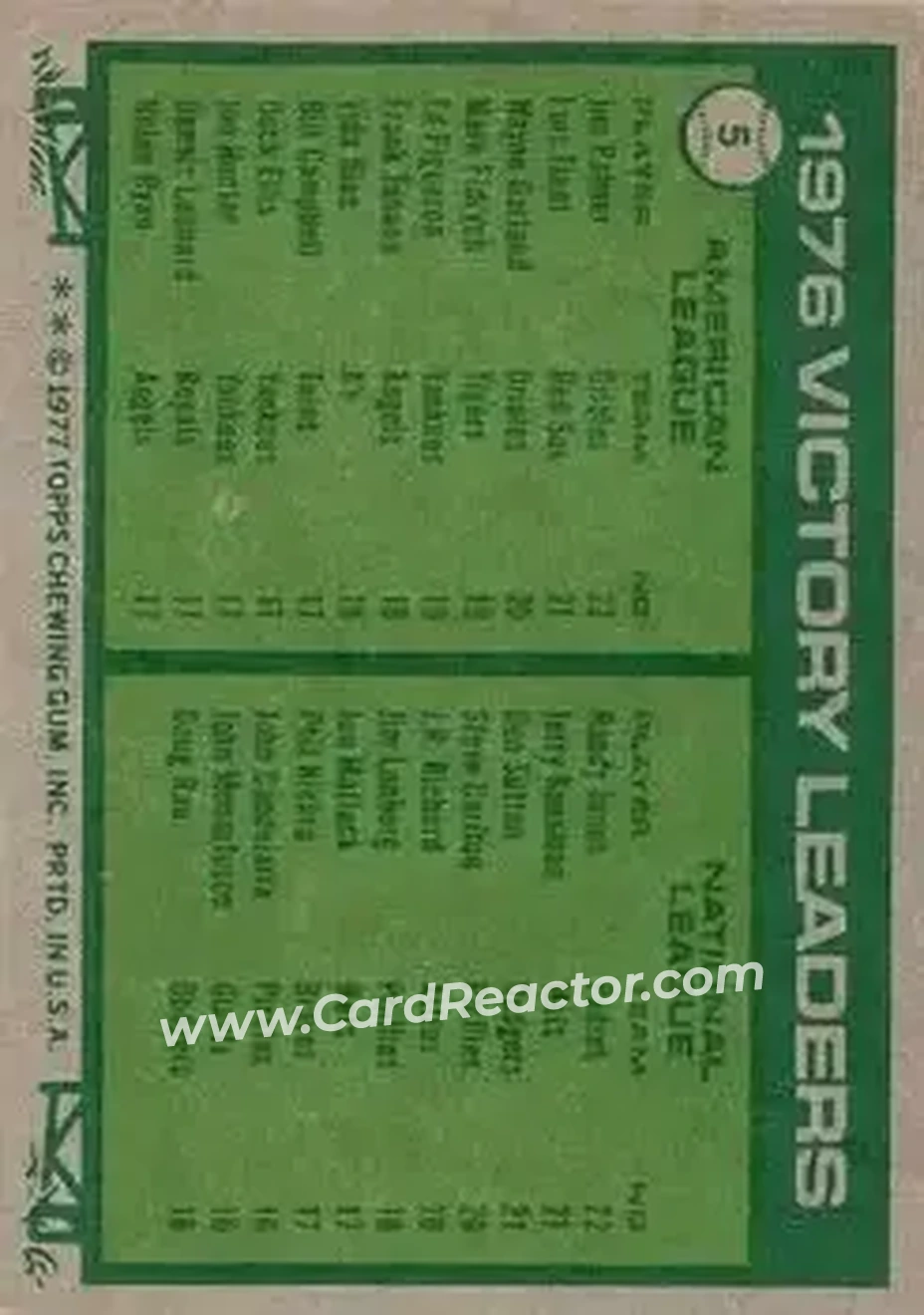 Back of Card #5