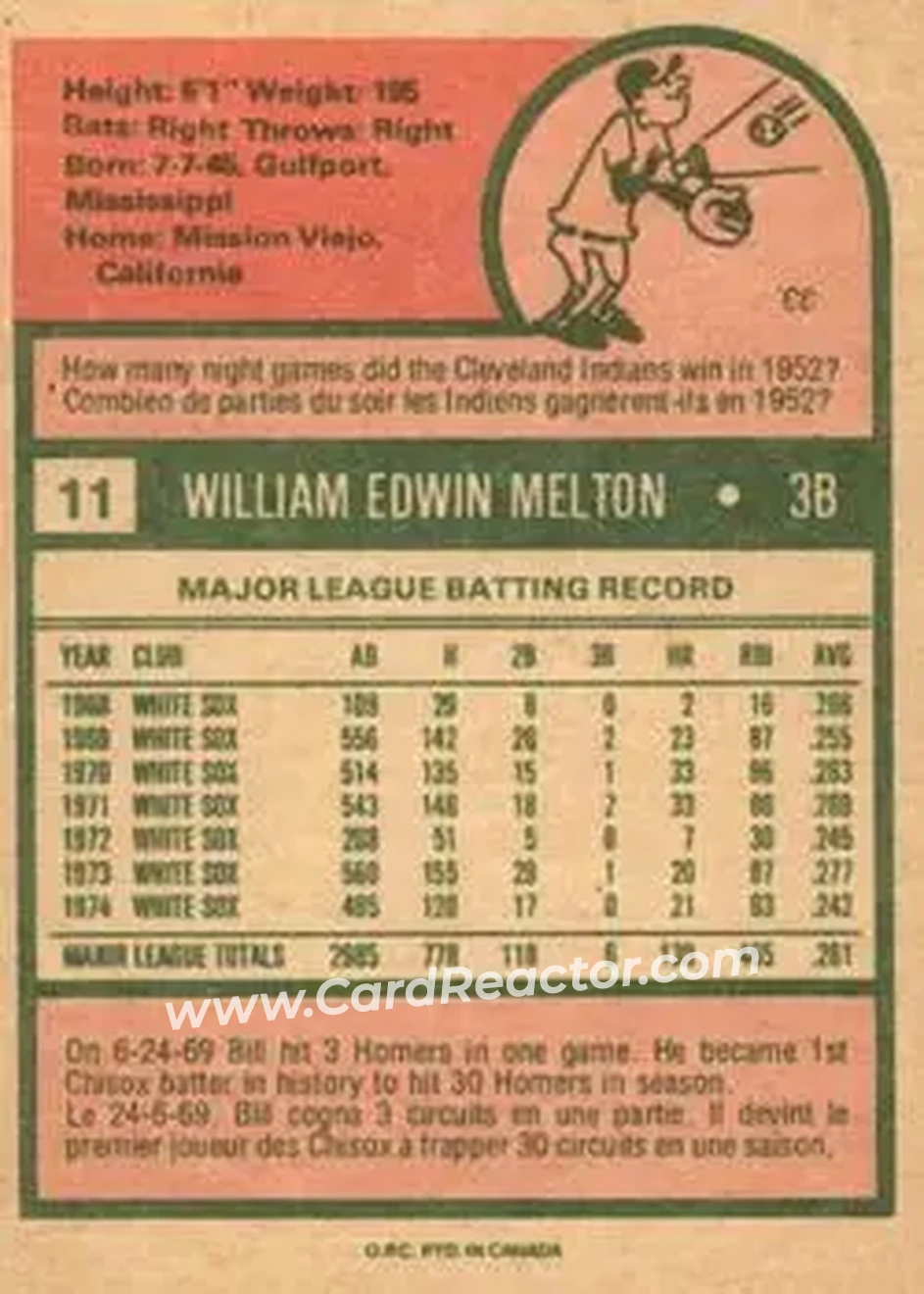Back of Bill Melton