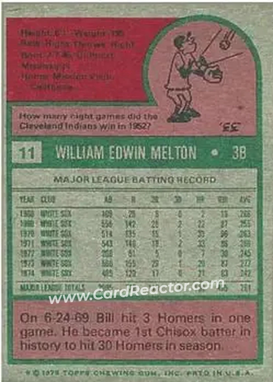 Back of Bill Melton