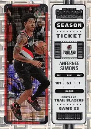 2022-23 Panini Contenders #25 - Anfernee Simons - Portland Trail Blazers