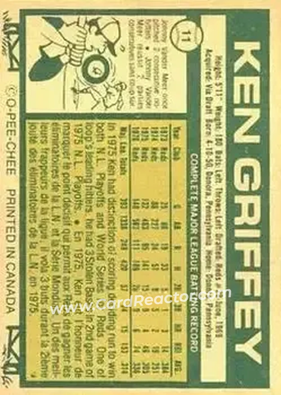 Back of Ken Griffey