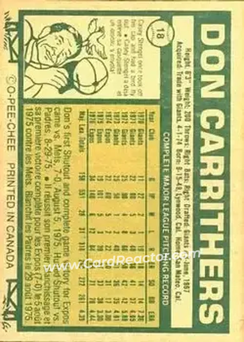 Back of Don Carrithers