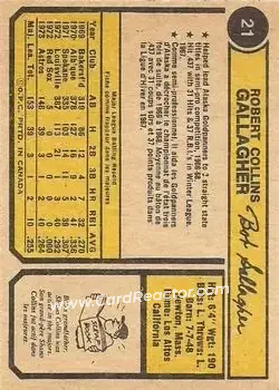 Back of Bob Gallagher