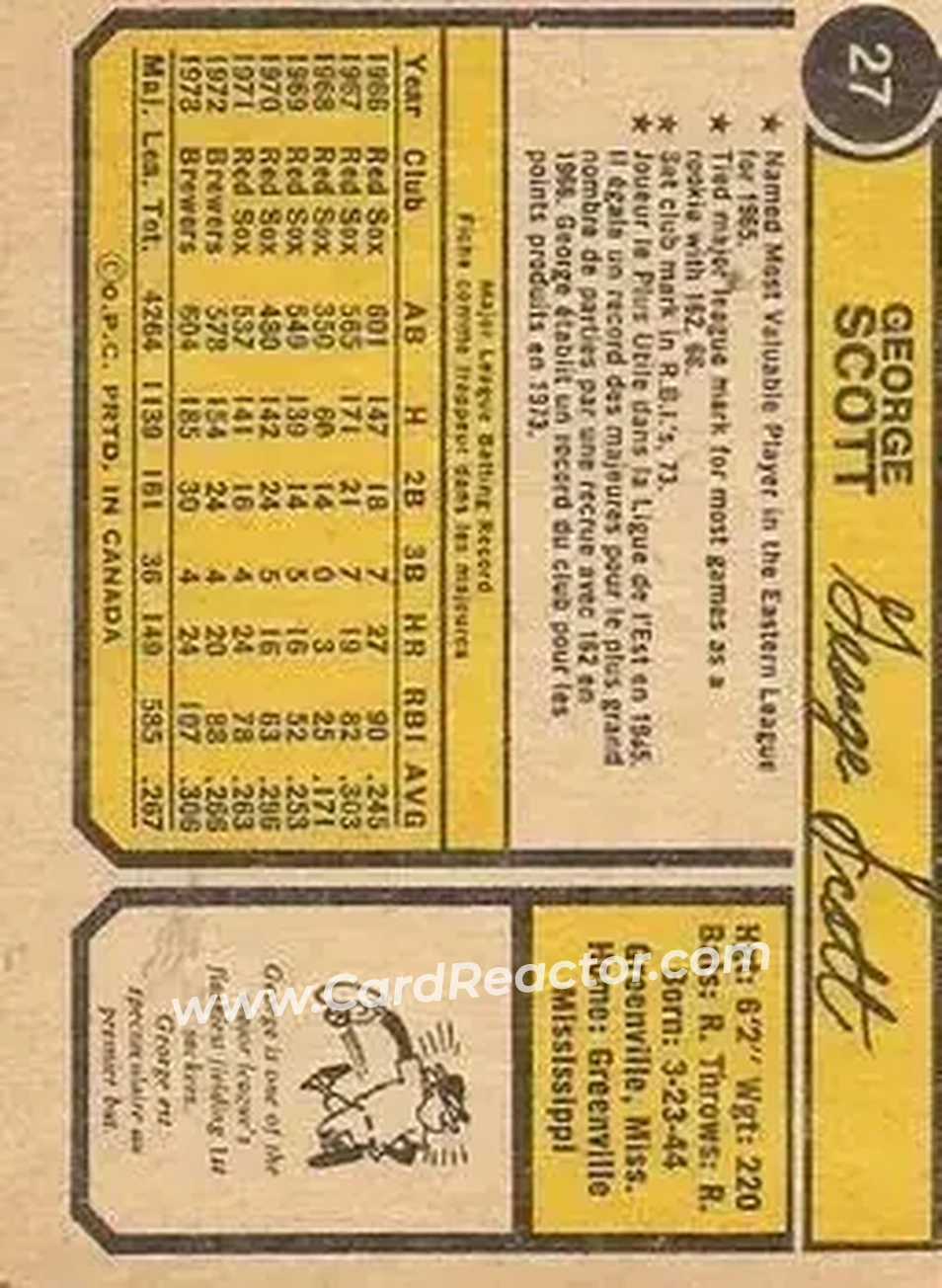Back of George Scott