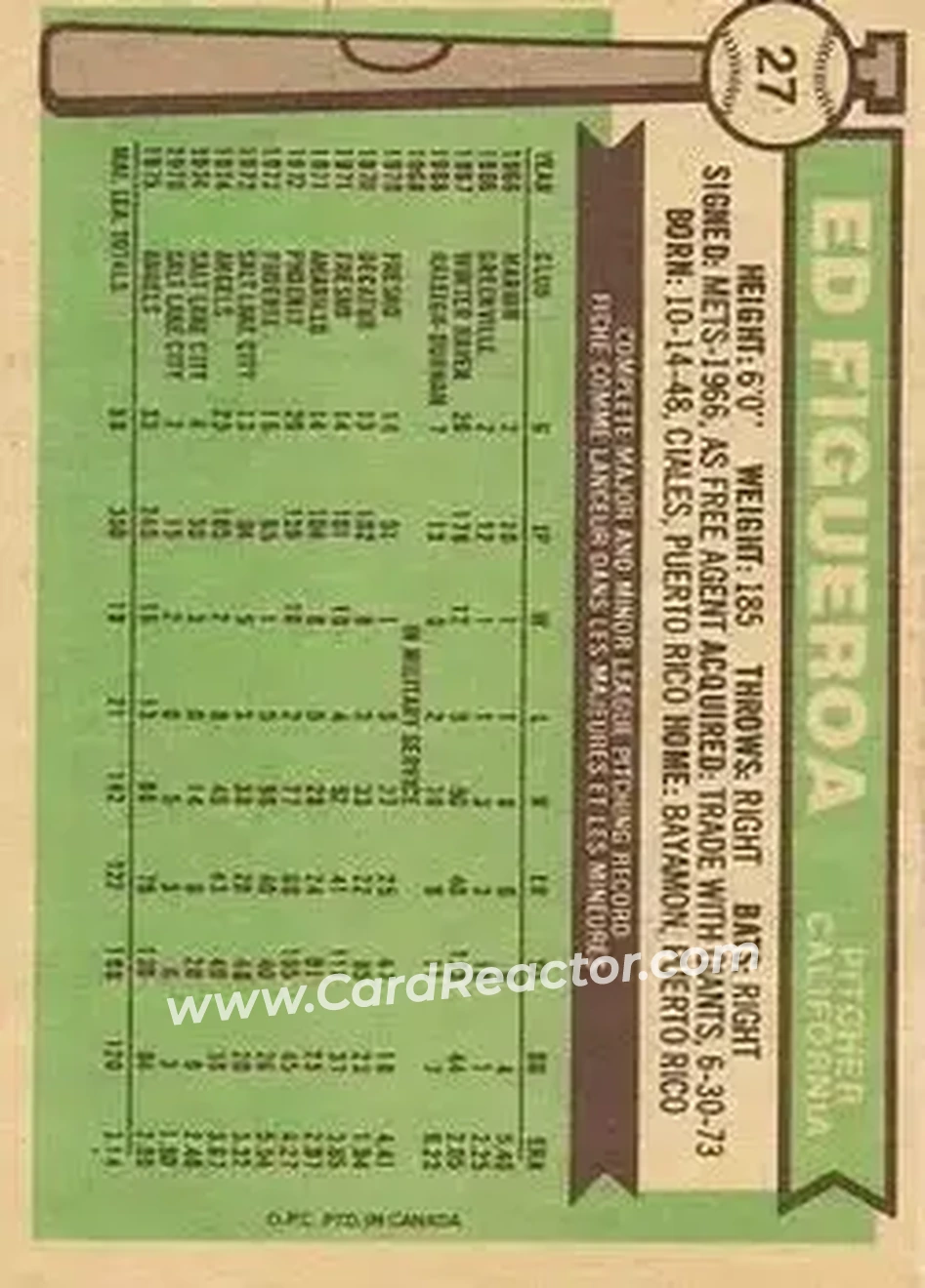 Back of Ed Figueroa