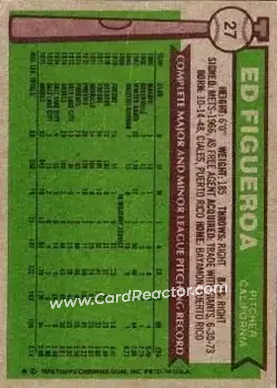 Back of Ed Figueroa