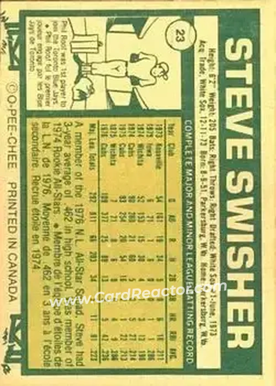 Back of Steve Swisher