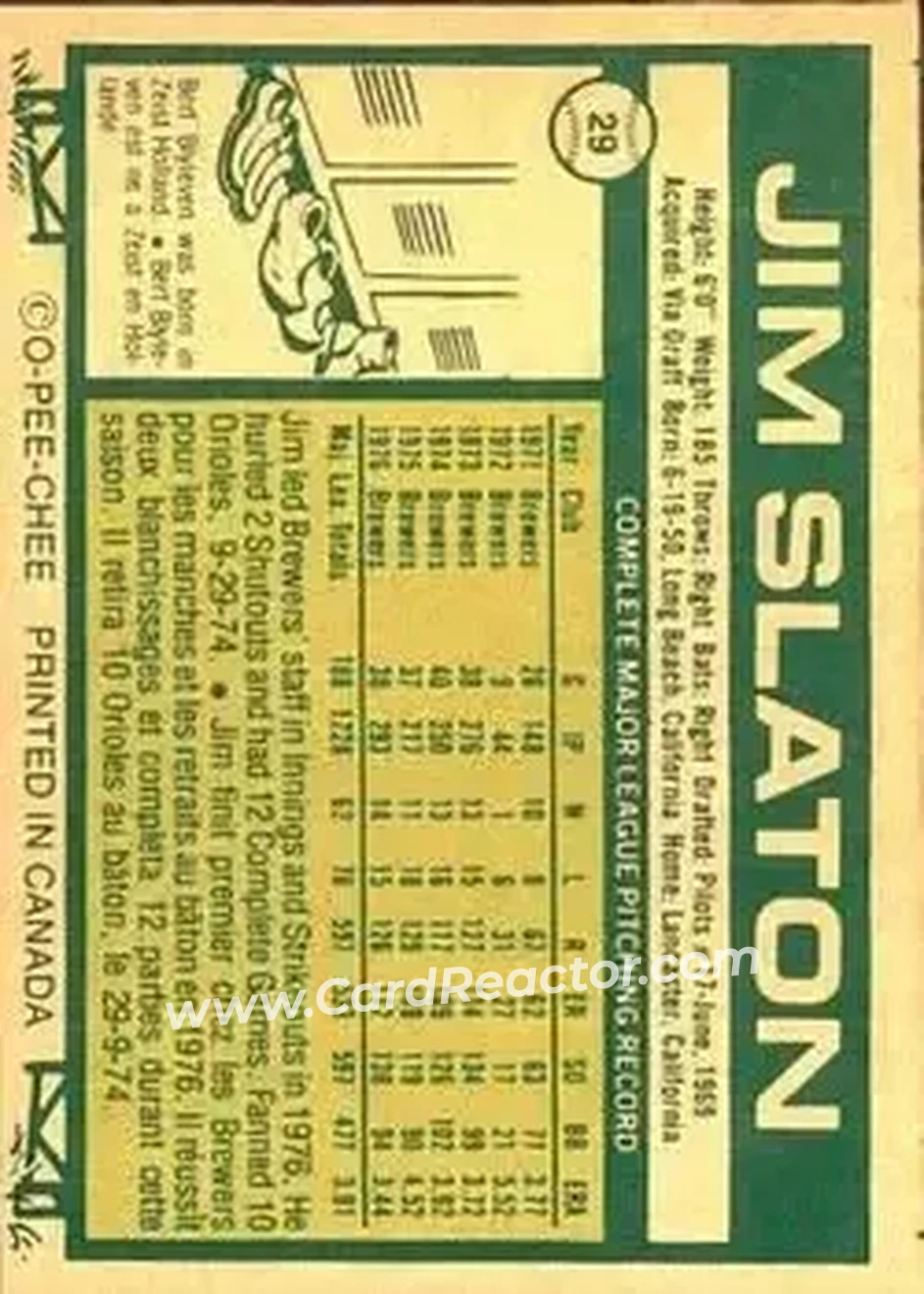 Back of Jim Slaton